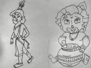 Happy Janmashtami_Sketch